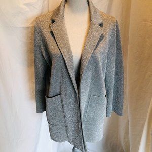 J Crew silver sparkle sweater